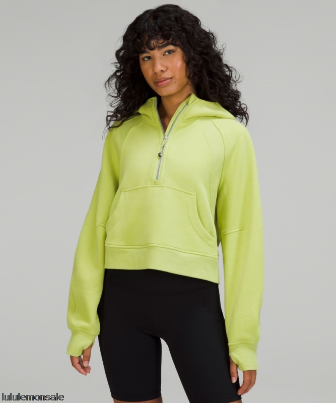 Lululemon Damen DELULU182 | Wasabi Scuba Oversize-Hoodie Mit Halbem Reißverschluss